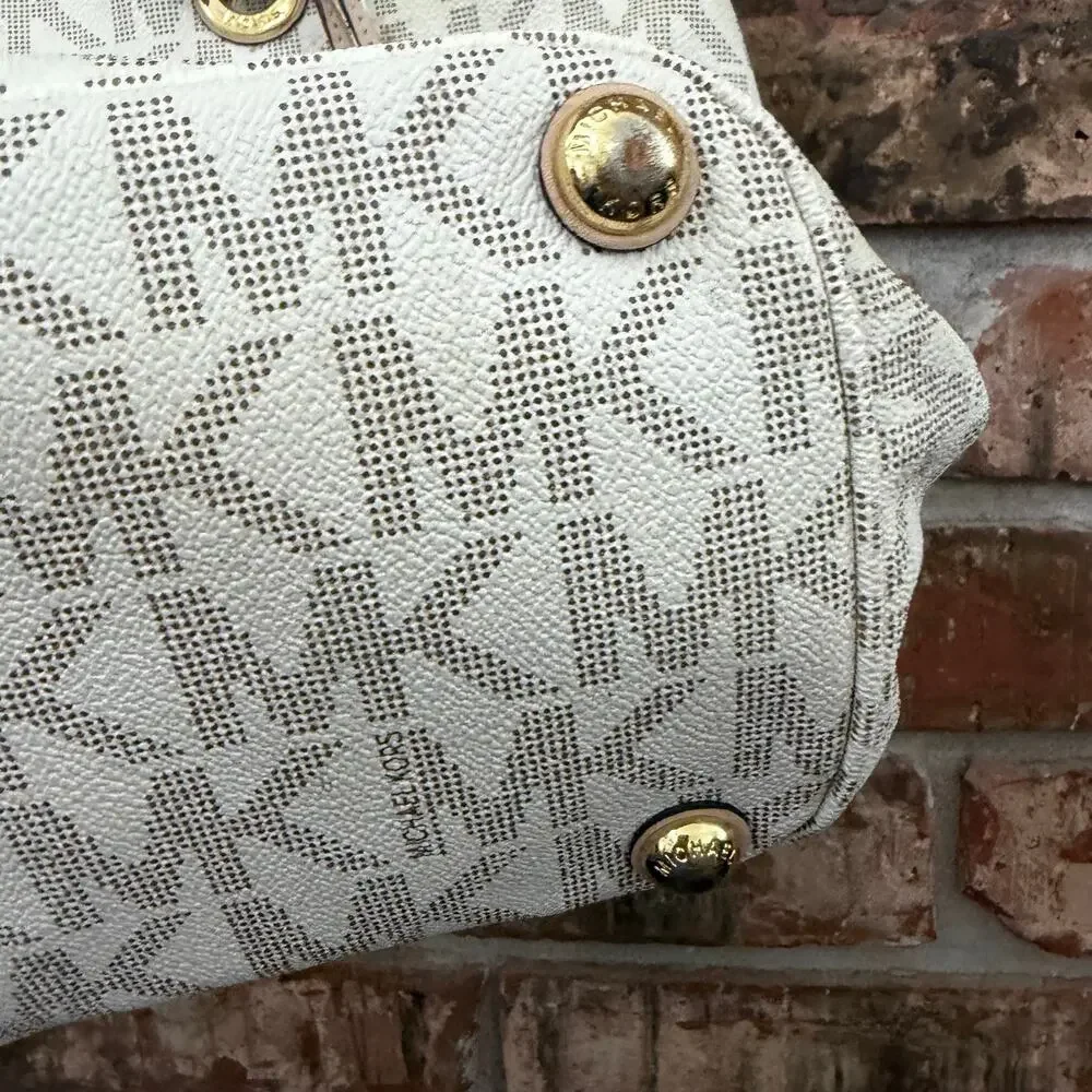 Michael Kors Tote Bag Purse Shoulder Bag Signature Logo Double Strap